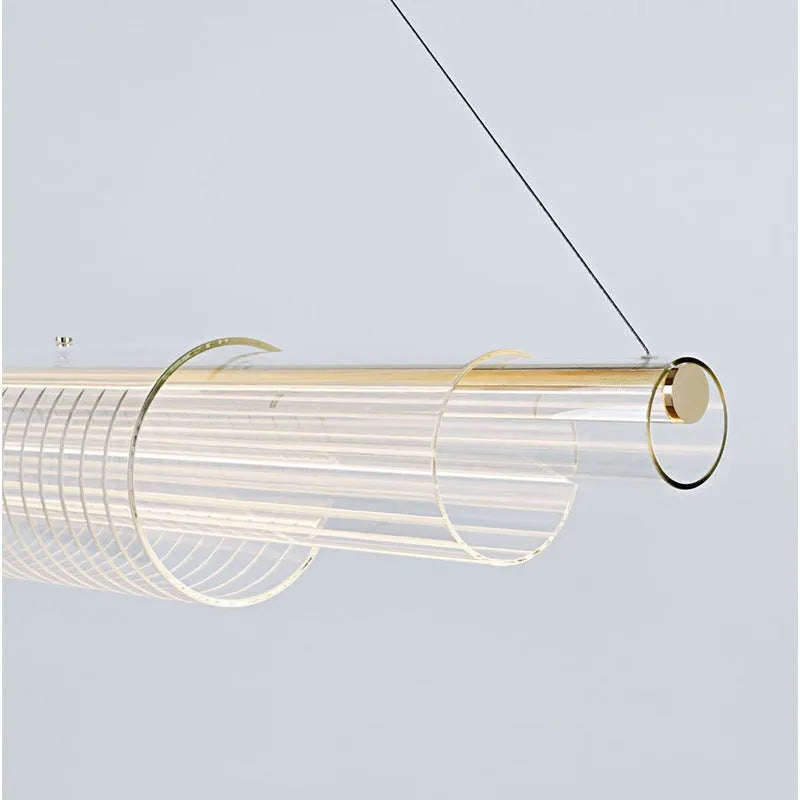 Modern glass pendant lamp with minimalist design for restaurant and bar lighting