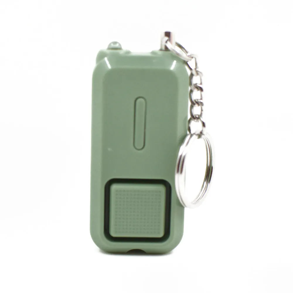 Compact personal safety alarm in pink, black, white, yellow or green with 130DB volume for women's protection