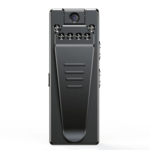 Black 1080p HD DV home camera with night vision on a flat surface.