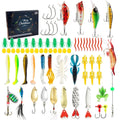 Christmas Mino Bog Fishing Set with 24 metal lures in minnow patterns
