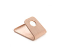 A wooden phone stand in a bracket design holding an iPhone, shown in walnut and white maple finishes.