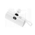 Compact capsule-shaped wireless power bank with digital display in multiple colour options