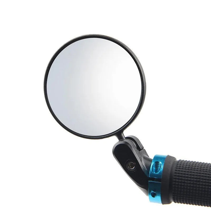 Black ABS convex rearview mirror showing 7cm reflector and 14cm length.