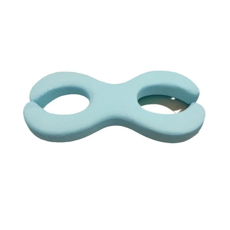 Cool blue memory foam cervical traction pillow shown in 6cm and 9cm thickness options.