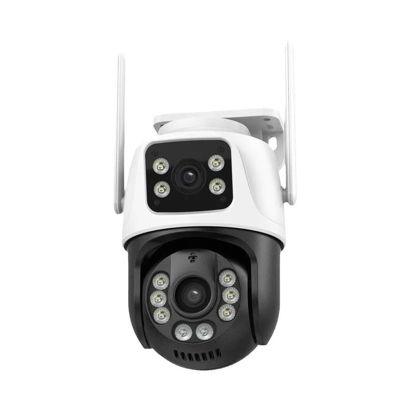 Outdoor wireless surveillance camera with dual-screen monitoring capability for home security