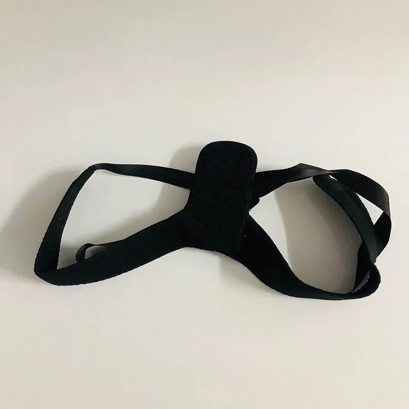 Adjustable posture correction back band with shoulder straps in nylon material