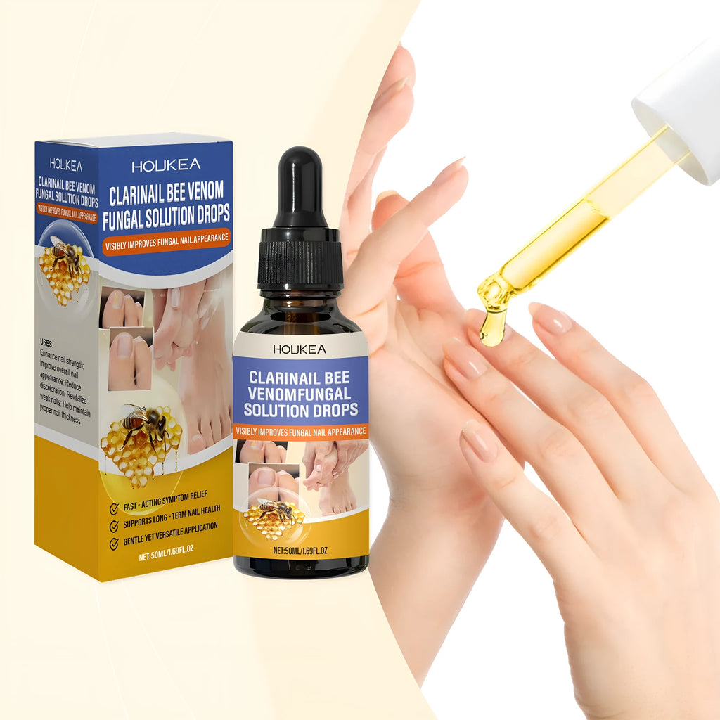 50ml nail care solution bottle with bee venom and peppermint oil for toenails and fingernails