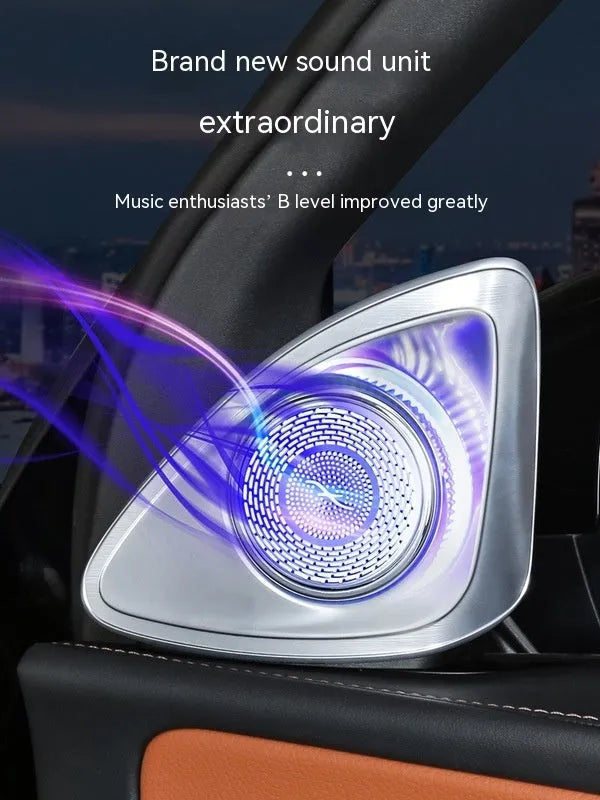 Pair of Burmester rotating tweeter speakers for Mercedes-Benz GLC, ABS construction.