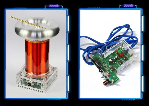 SSTC music Tesla coil driver board unit with controller and cables for 220V operation.