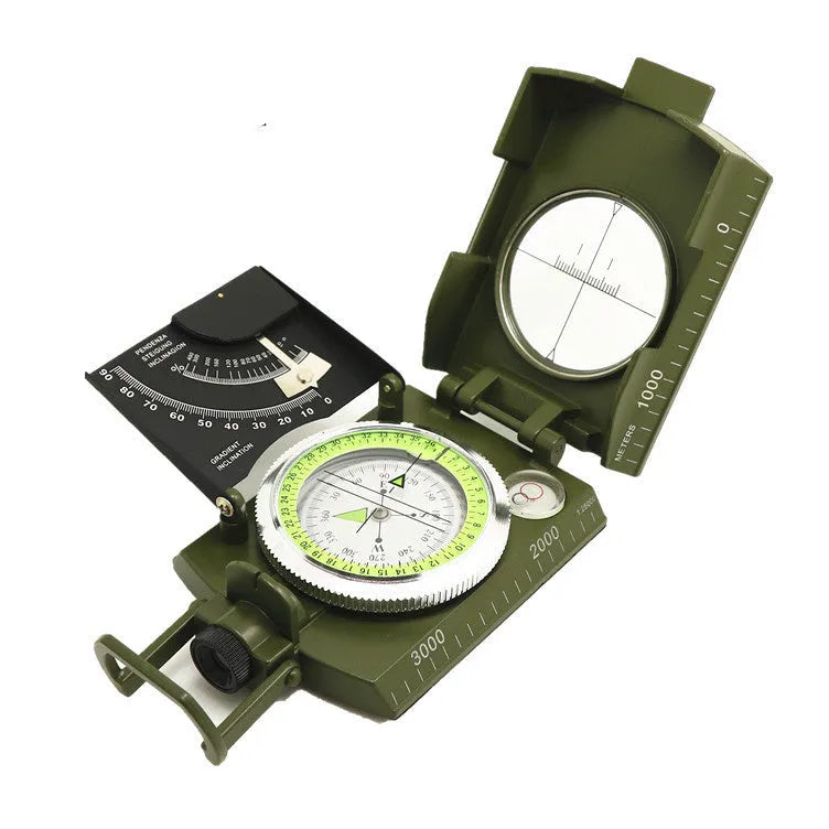 K4074 professional outdoor metal compass with hanging rope and ring features