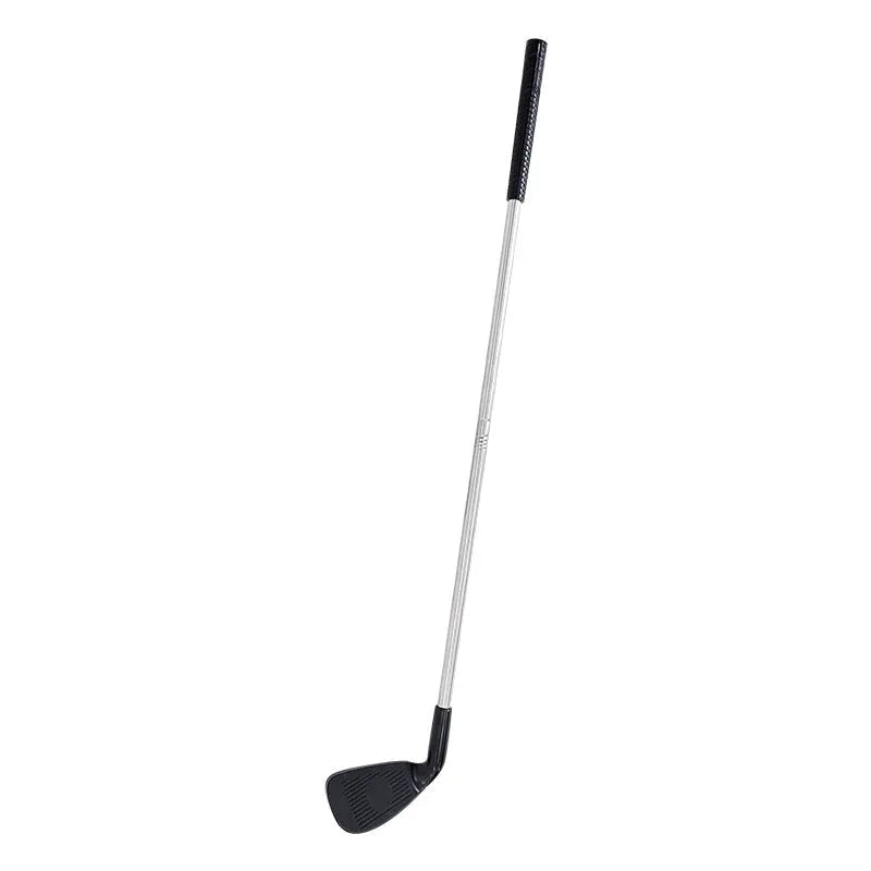 Metal golf practice club set showing adult and children's models for outdoor sports activities