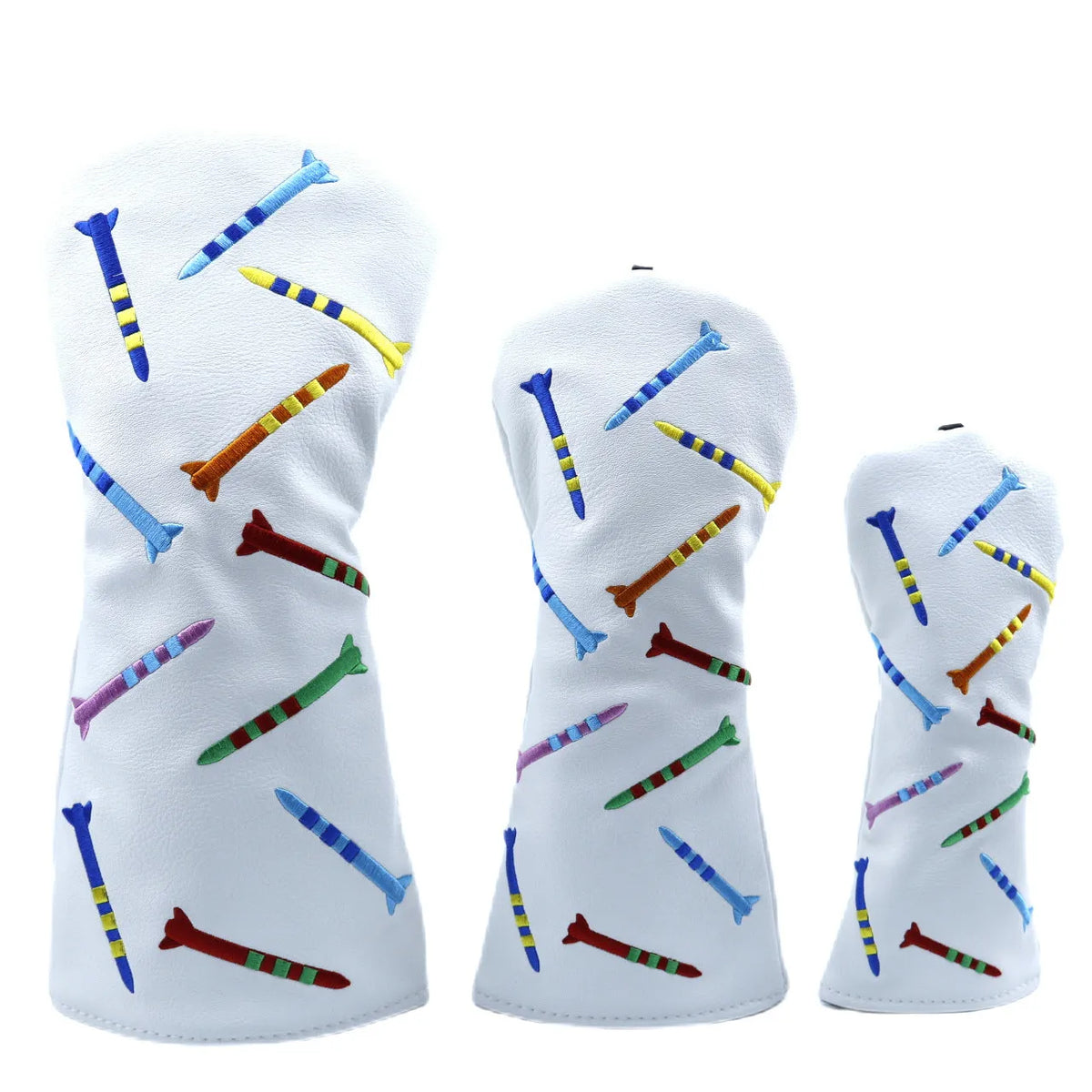 Golf wooden pole sets in black and white colours with three size options for training and fitness