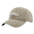 Adult personalised retro peaked cap with embroidered letters, adjustable fit, in multiple colours