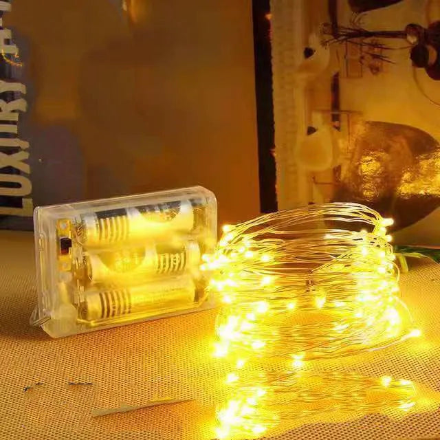 12-metre copper wire fairy lights with 120 LEDs in multiple colour options