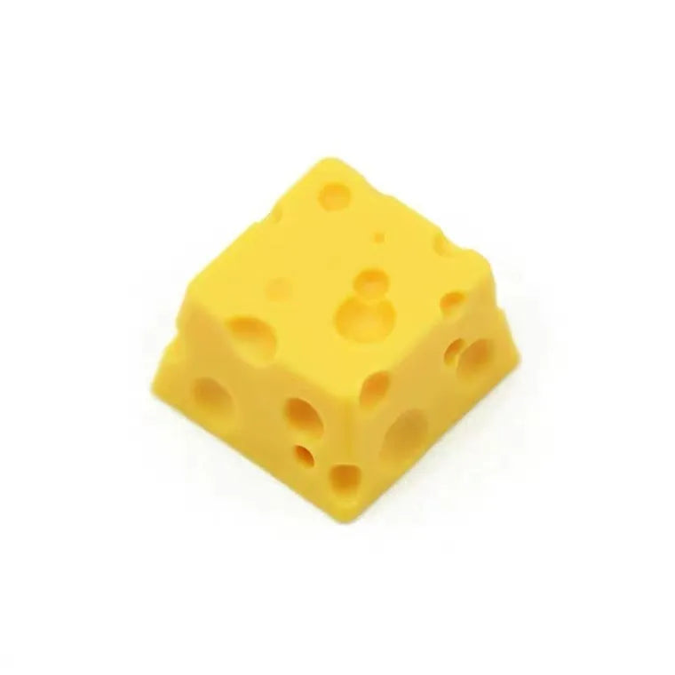 Yellow resin cheese keycap for mechanical keyboard customisation