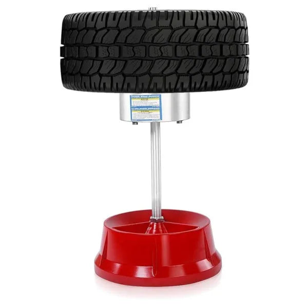 Portable hub balancer for tyre balancing with aluminium head and bull's eye level on enamel base