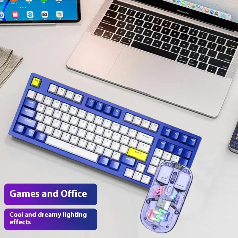 K98 mechanical keyboard with backlight in choice of colours including black orange and sky blue versions