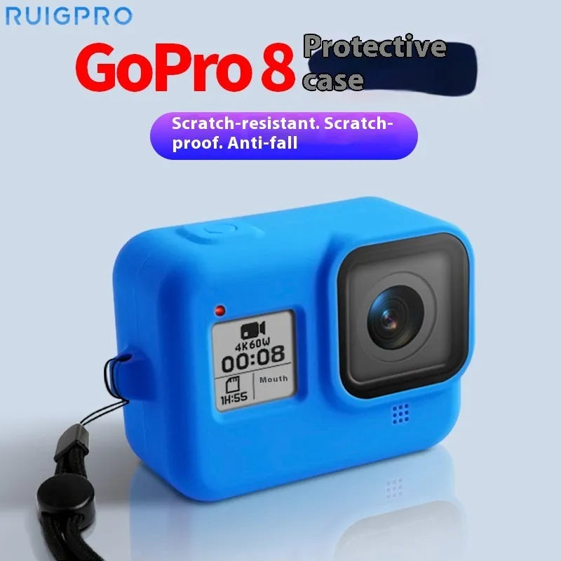 GoPro Hero8 Black silicone protective sleeve with anti-loss carrying strap accessory set