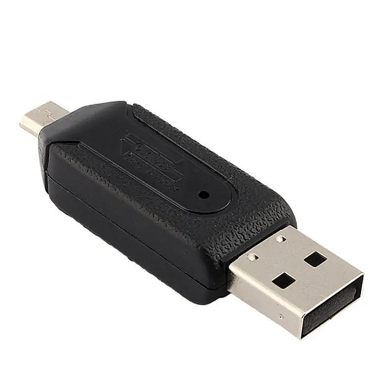 OTG card reader with micro USB connector for Android phones and computers