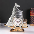 Creative gold or silver alarm clock for bedroom décor with plastic construction