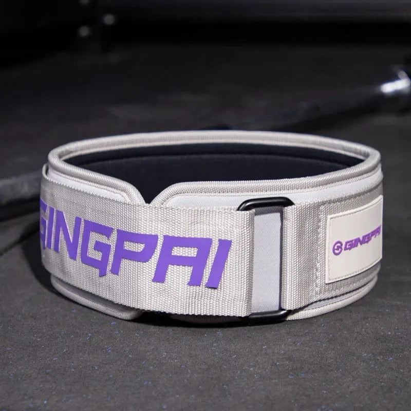 Abdominal exercising and weightlifting protection belt for waist support during squats and bench press.