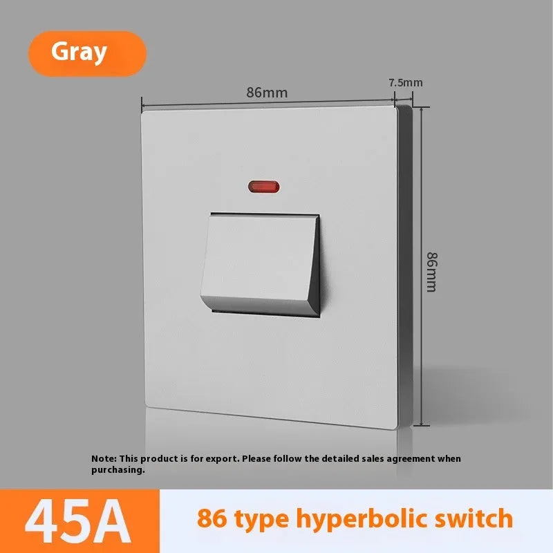 25A 45A 3P water heater switch with light panel in gold grey white colours
