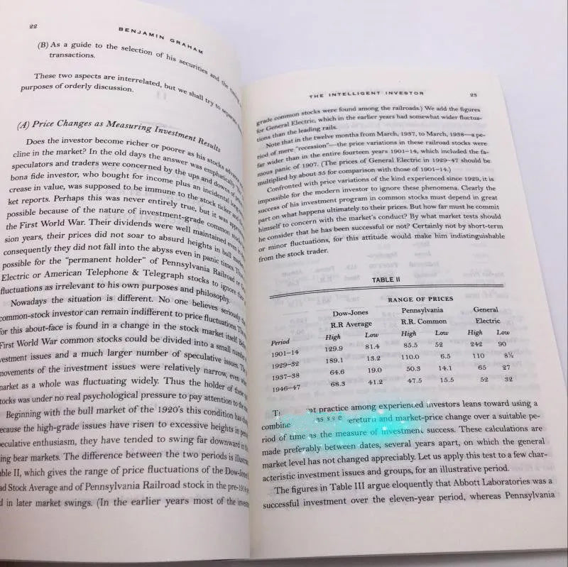 The Intelligent Investor paperback book by Benjamin Graham showing financial investment cover