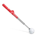Telescopic stainless steel golf swing trainer in black, blue, or red colour
