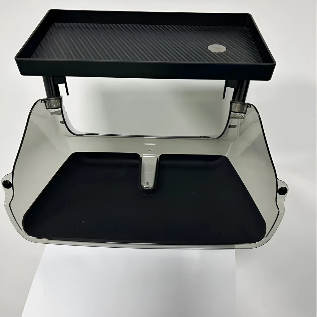 Black ABS plastic storage box for under the Tesla Model 3 and Y centre console screen.