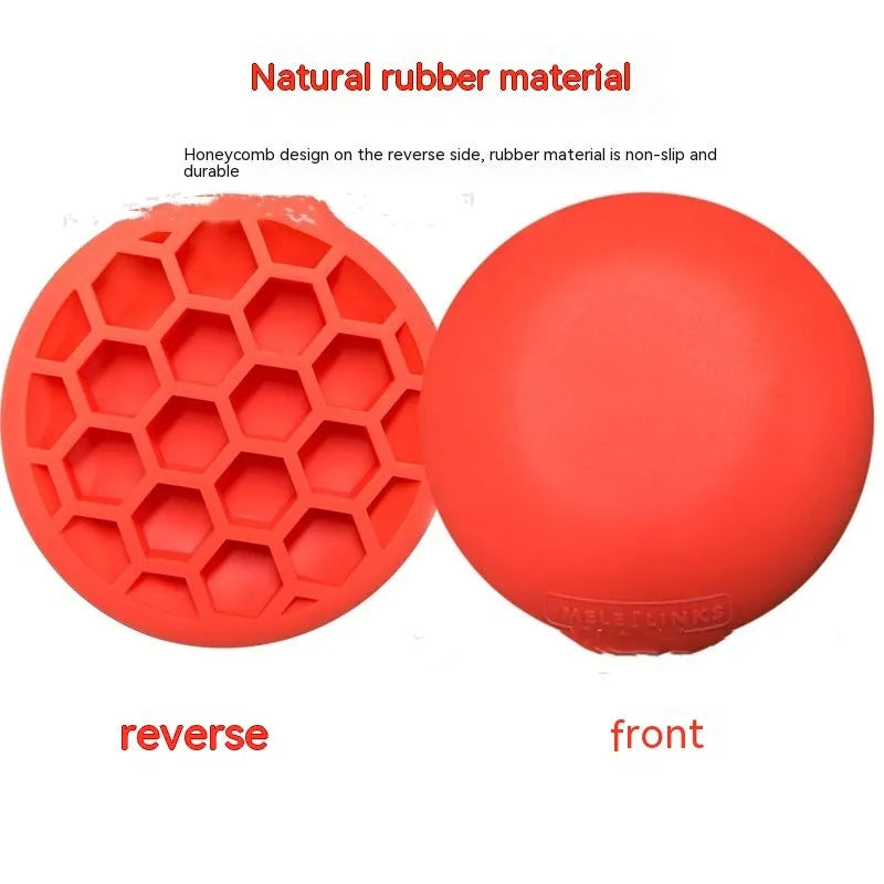 Orange golf strength training mat with natural rubber construction and centre of gravity weighting