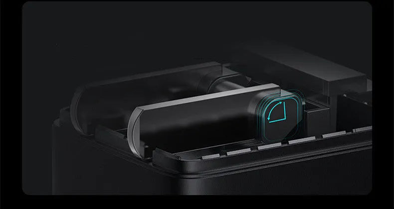 White multi-port car charger with USB and Type-C ports showing power indication light
