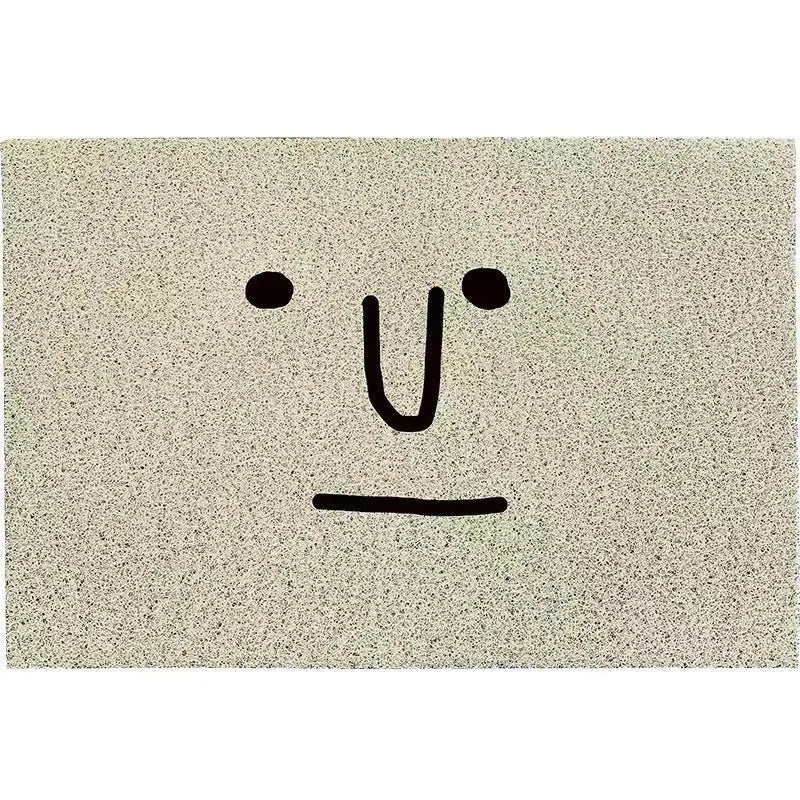 PVC floor mat with cartoon Mr. Big Nose face design in square shape