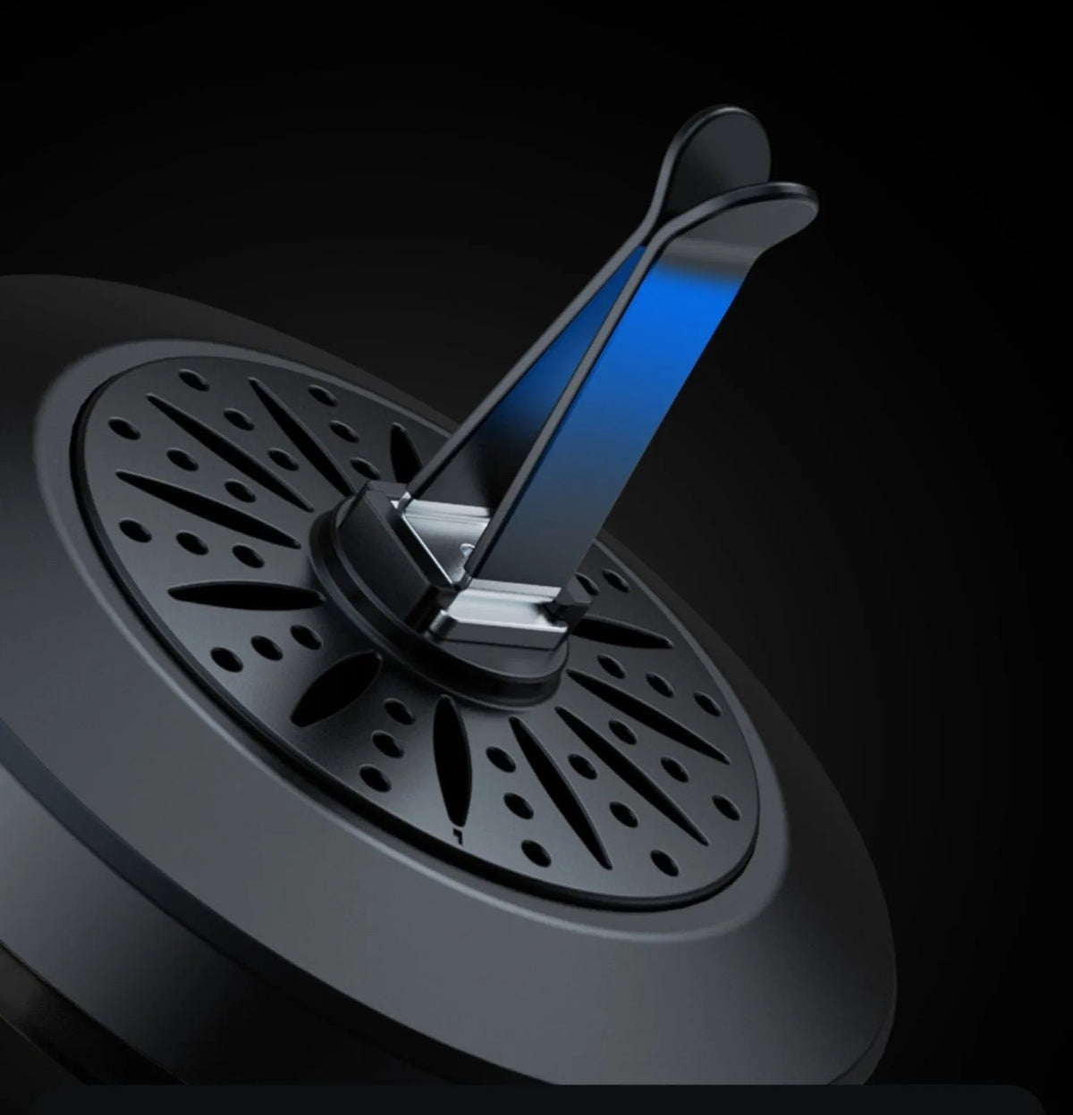 Car air outlet aromatherapy diffuser with RGB rhythm lighting mounted on car vent
