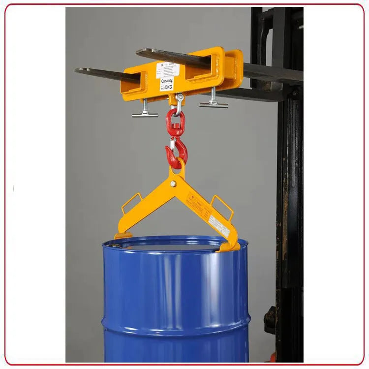 25 tonne rotatable drum crane locking hook for forklift, made of iron with safety lock.