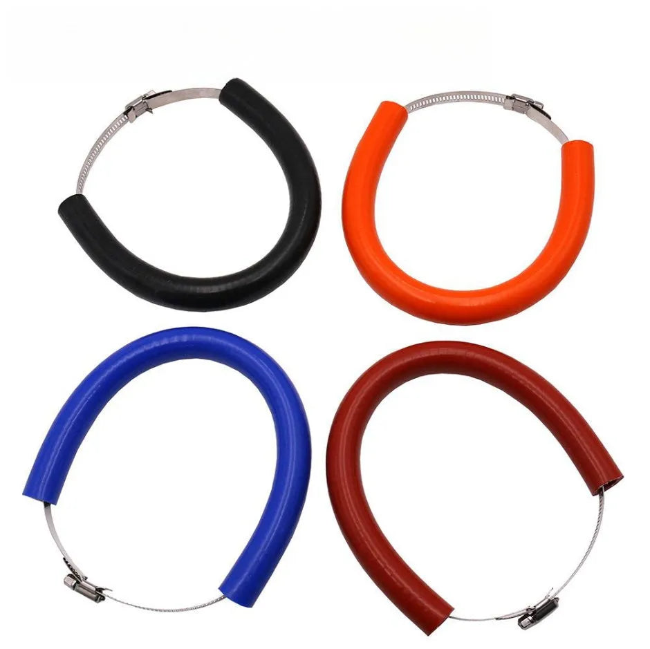 Universal motorcycle exhaust pipe anti-drop gasket ring in black, blue, and orange colour options