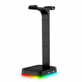 RGB colour changing headset display rack with dual USB charging ports and 1.5 metre cable