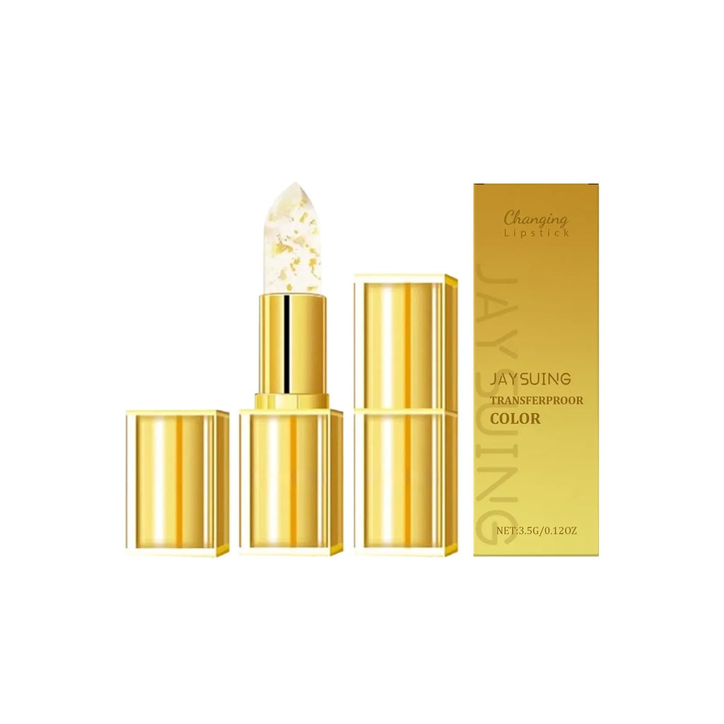 Gold foil nourishing lipstick with 3.5g content in 2.6cm square packaging