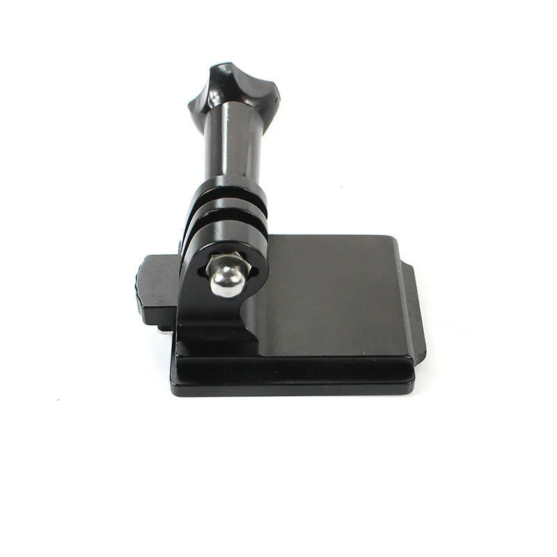 Black aluminium alloy helmet extension rod with quick release bracket for GoPro Hero 3 and 4 cameras.