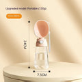 Portable dog water bottle with removable food container in yellow colour