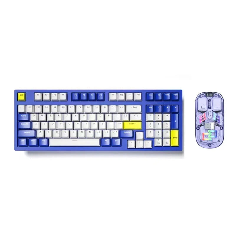 K98 mechanical keyboard with backlight in choice of colours including black orange and sky blue versions