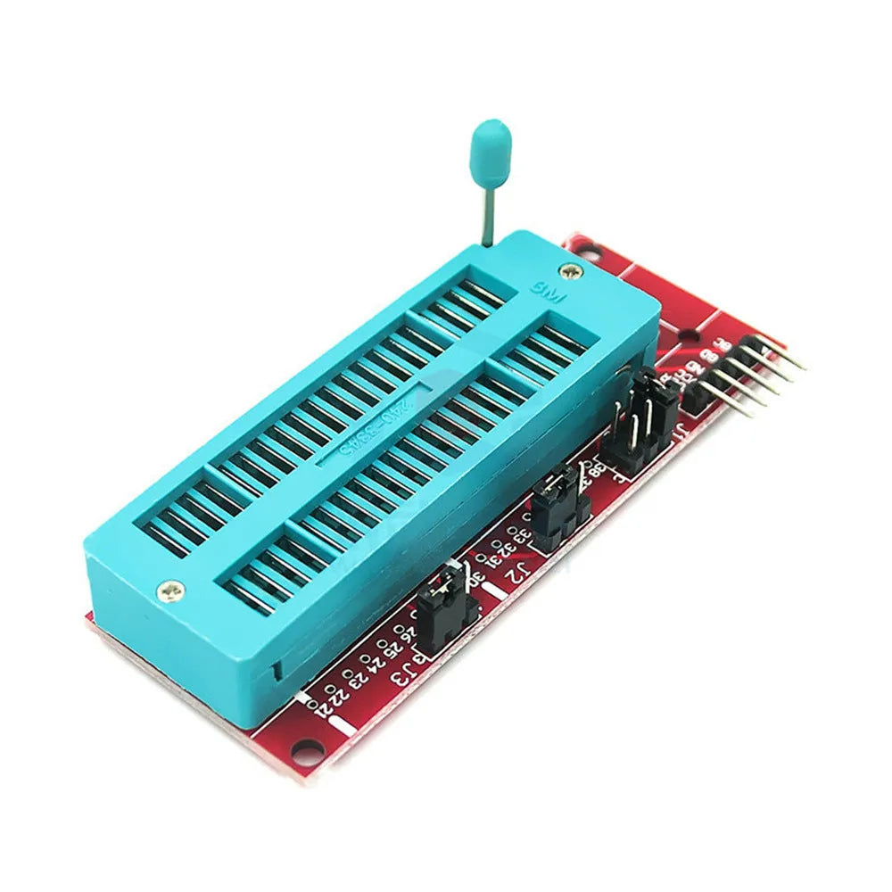 Offline simulation programmer burner unit with ICD2 and PIC KIT3 compatible sockets.