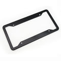 Aluminum alloy license plate frame in black, light grey, sandblasted silver or stainless steel finishes