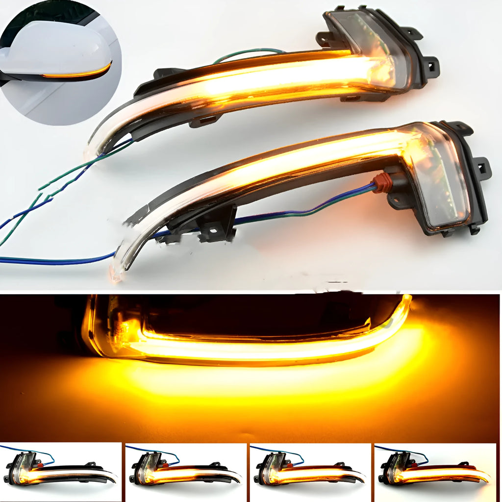 Dynamic LED mirror turn signal blinker for Audi B8 and B8.5 models in blackening finish.