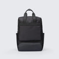 Black Oxford cloth computer backpack with a 20-35 litre capacity for laptop storage.