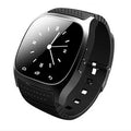 Smart Bluetooth sports watch compatible with iOS and Android smartphones in black colour