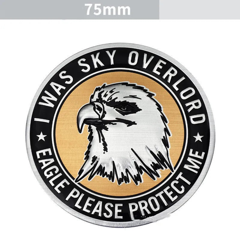 Aluminium car body sticker showing lion, eagle, wolf head, and tiger design options for vehicle exterior.