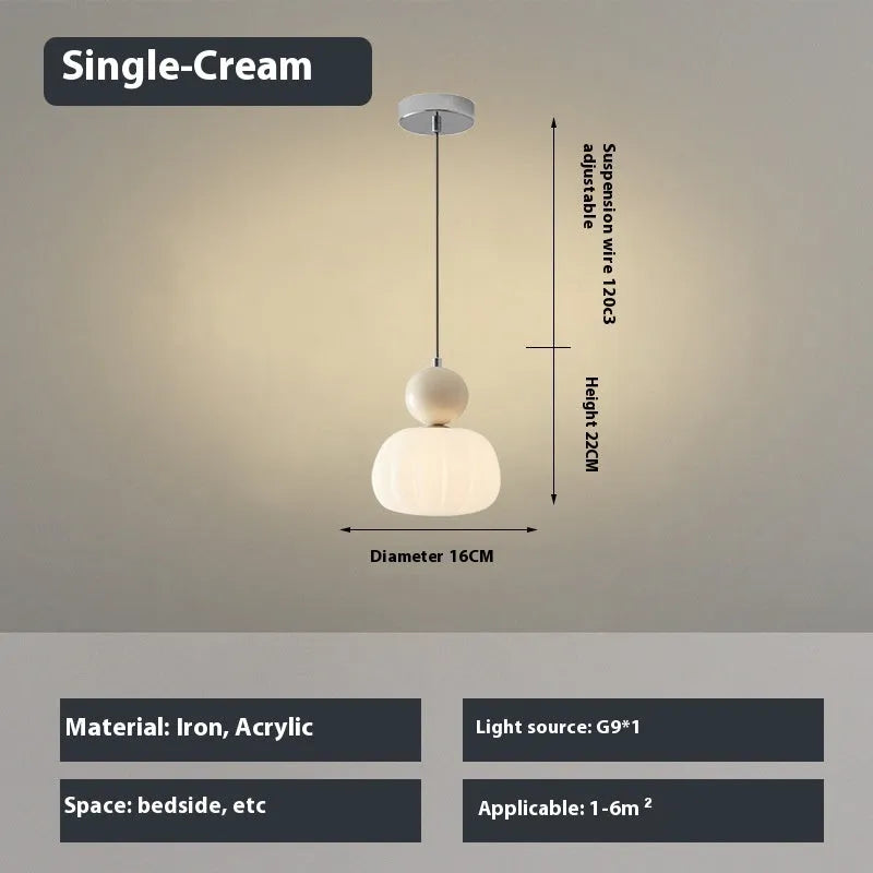 Nordic style creative pumpkin shaped alloy chandelier ceiling light in chrome finish