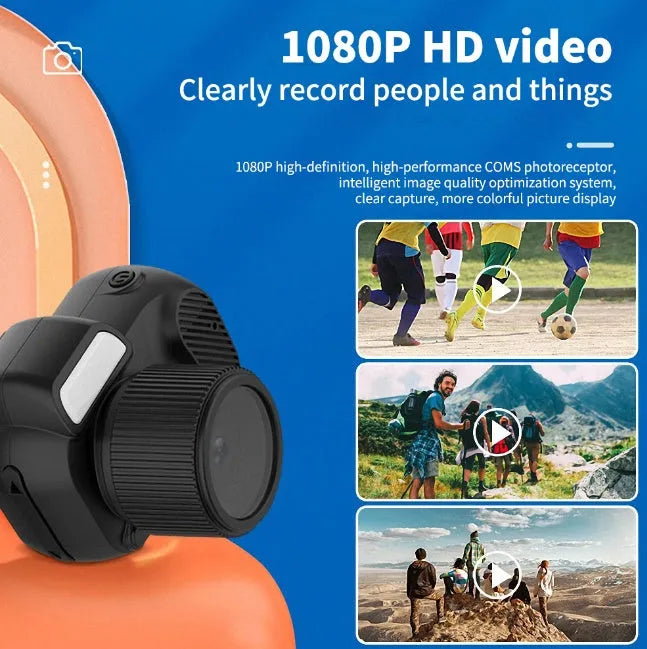 Black Y3000 HD outdoor sports camera with display screen on a compact 40x47x36mm ABS body.