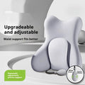 Brown ergonomic waist pad with memory foam, shown with its removable washable cover