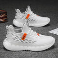 Men's low top fly woven mesh sneaker with rubber sole in solid color